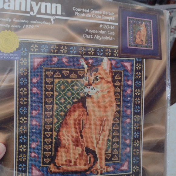 Janlynn counted Cross stitch Abyssinian Cat. #120-14 vintage, Tabby - Picture 4 of 8